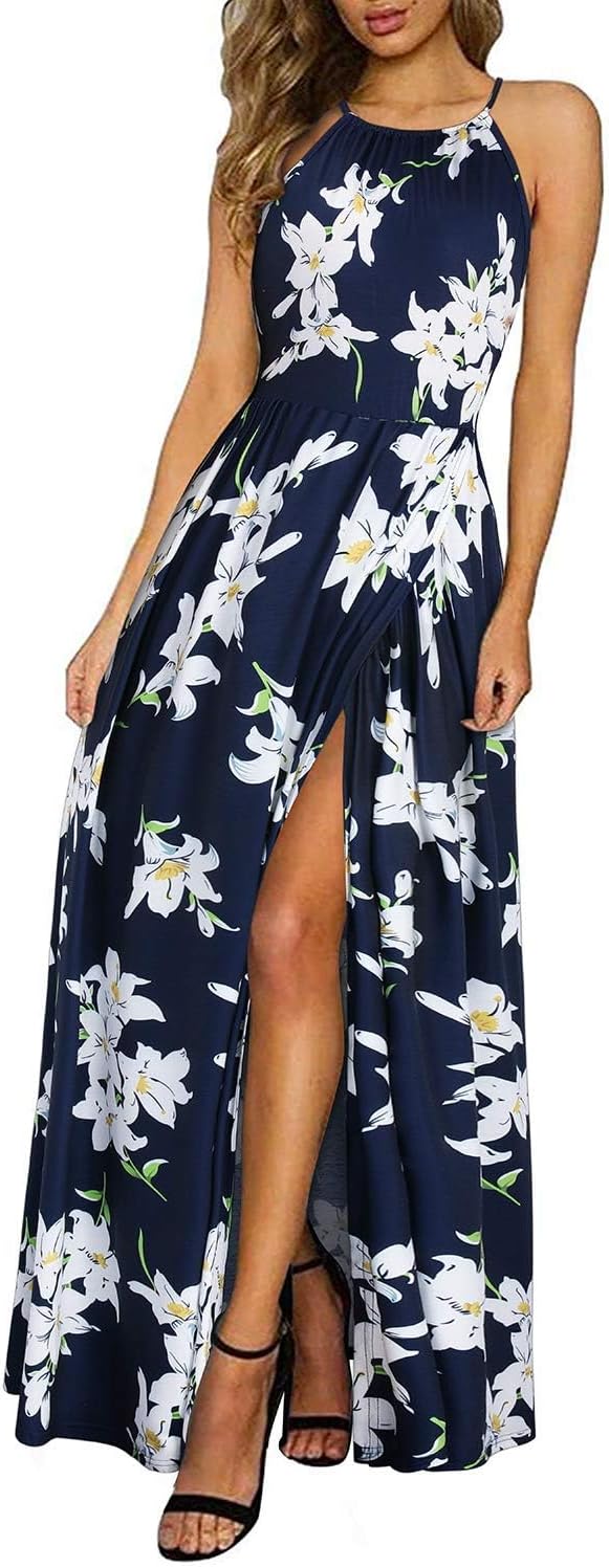 CM | maxi vestido halter con abertura