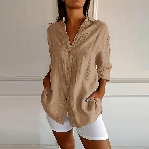 CM | Auberis - Blusa de algodón de alta calidad