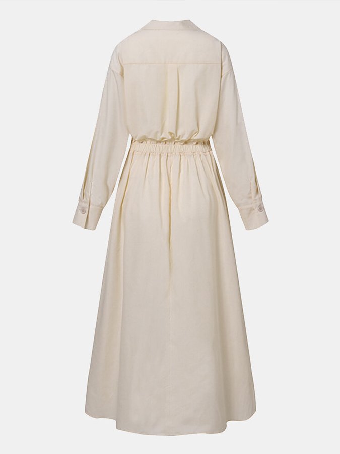 CM | vestido largo chic con cinturón para mujer