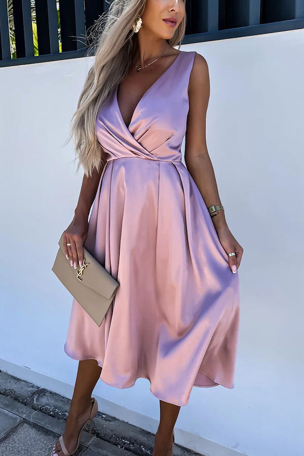 CM | Vestido midi de satén Hold You In My Memory