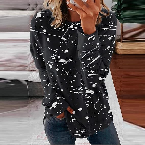 CM | Blusa casual de moda con estampado batik