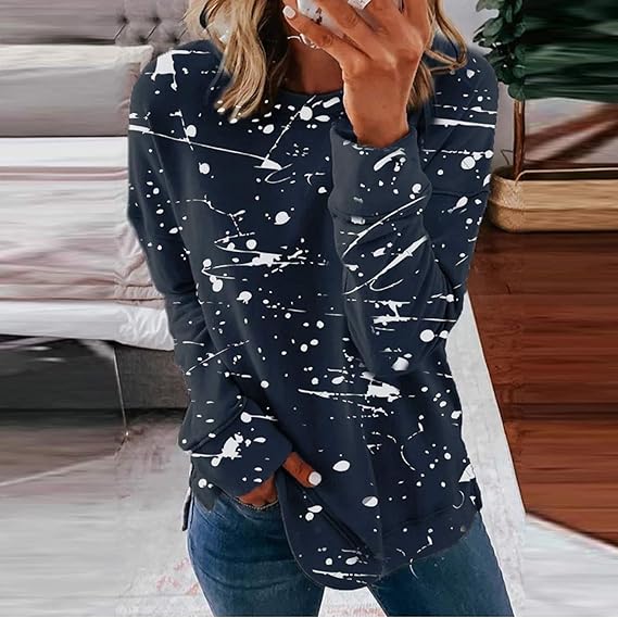 CM | Blusa casual de moda con estampado batik