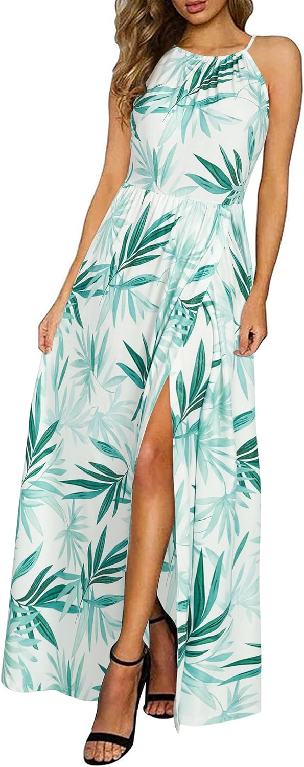 CM | maxi vestido halter con abertura