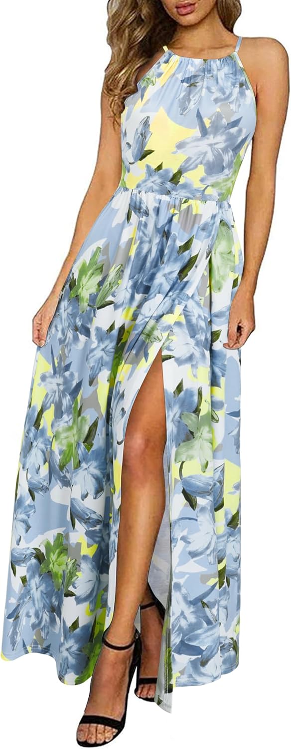 CM | maxi vestido halter con abertura