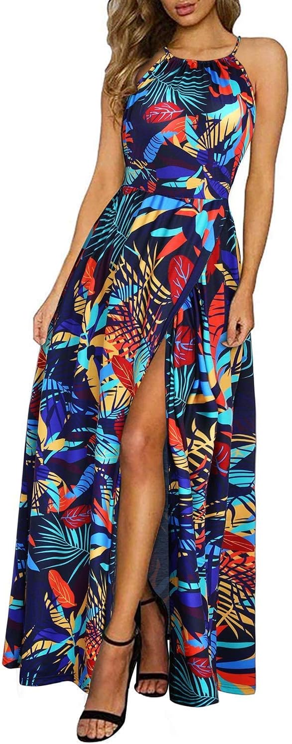 CM | maxi vestido halter con abertura