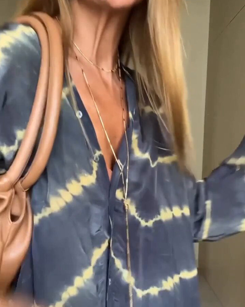 CM | Vestido maxi suelto con cuello en V
