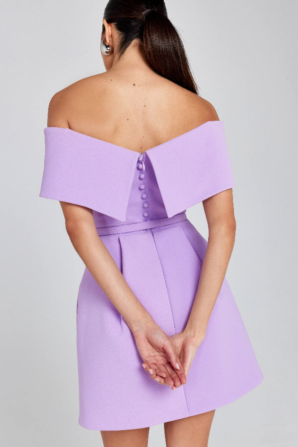 CM | Elegante Noche Solapa Bandeau Cinturón Desmontable Bolsillo Mini Vestido
