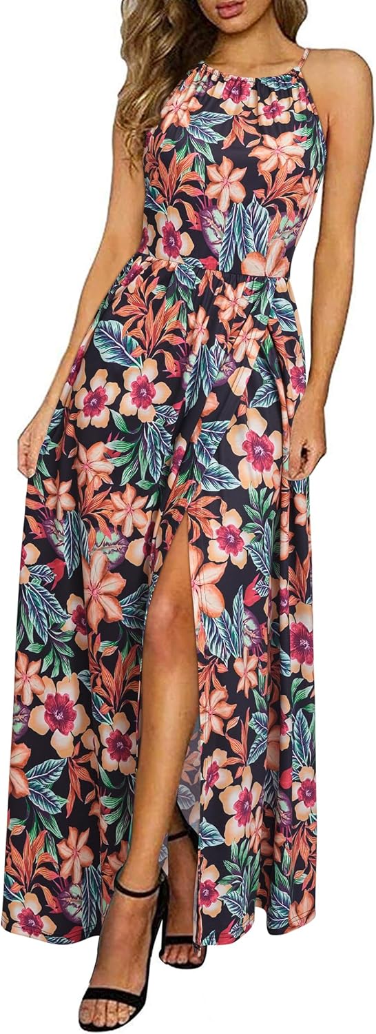 CM | maxi vestido halter con abertura