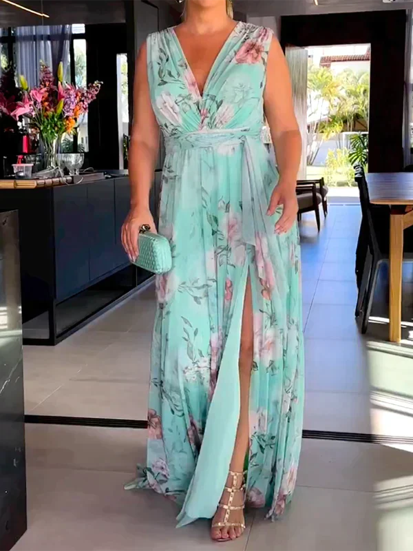 CM | Maxi vestido floral con abertura