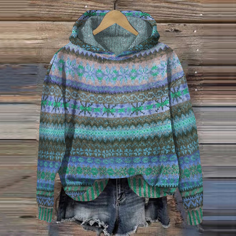CM Elegante sudadera vintage con capucha