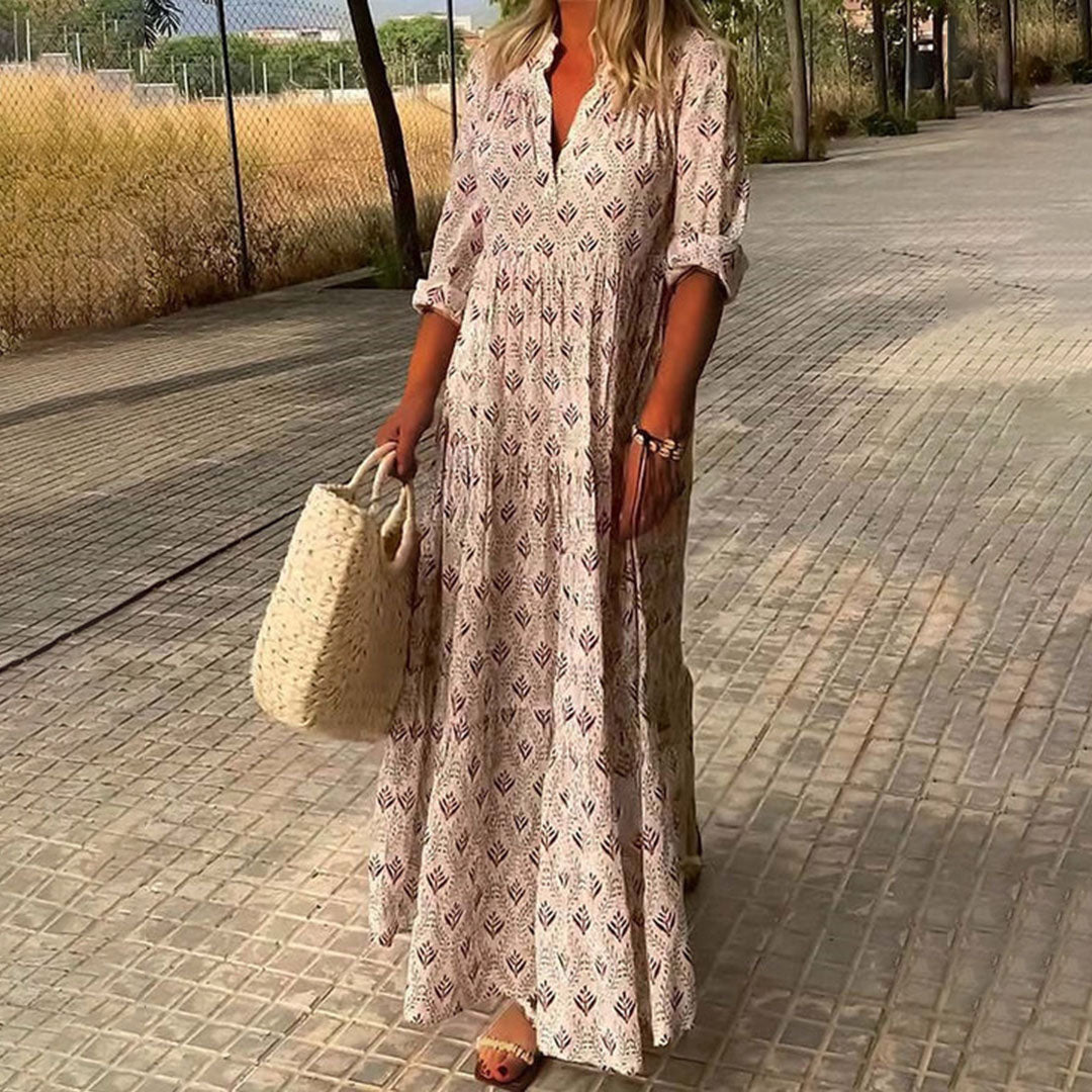 CM | elegante vestido largo de estilo boho para mujer
