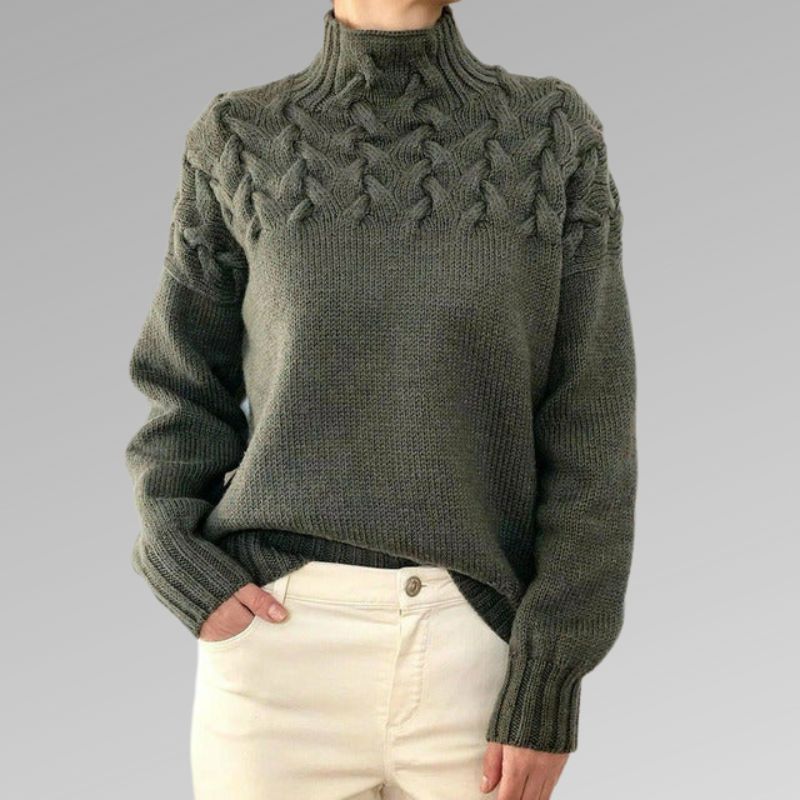 CM | Anya™ Elegante y cálido jersey de cuello alto