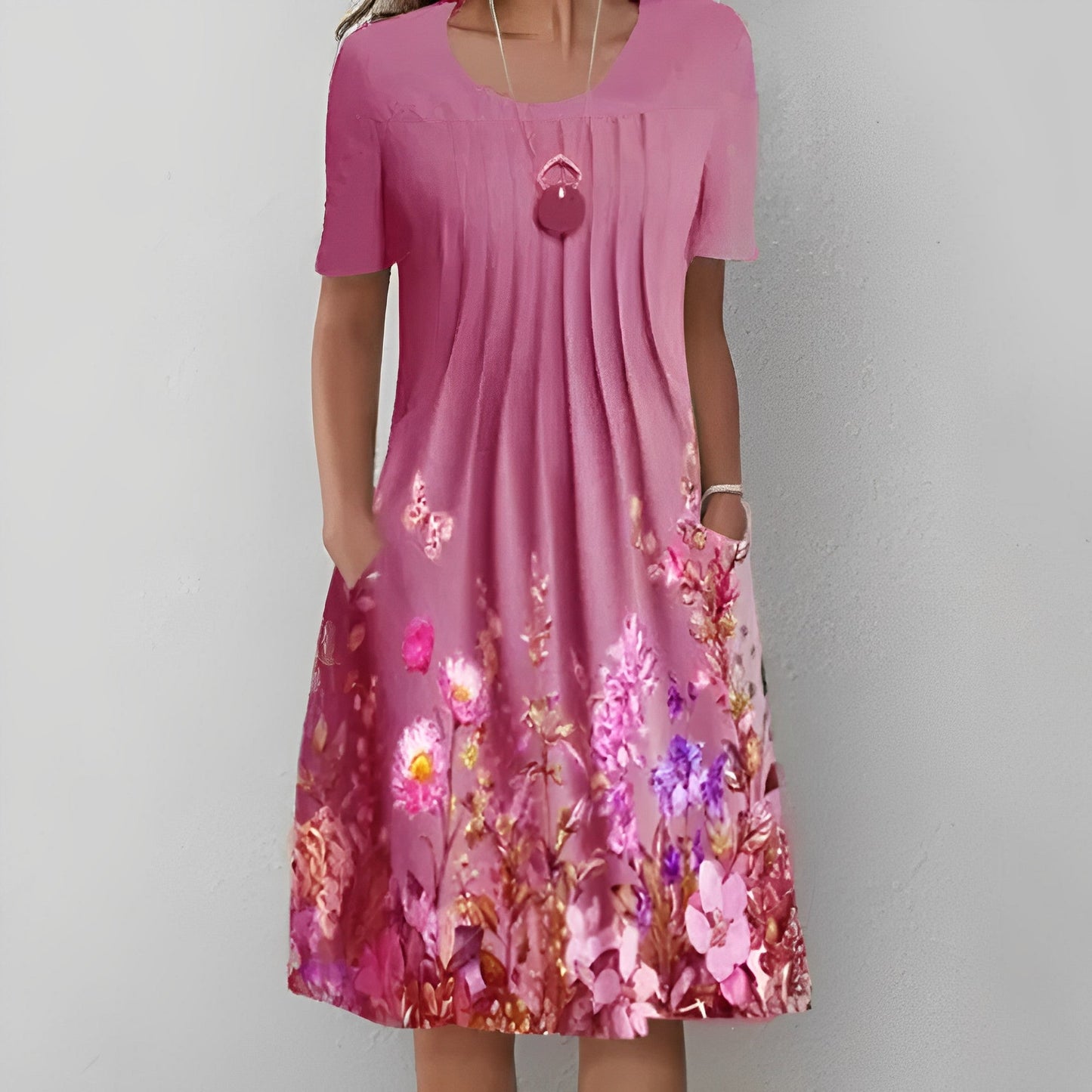 CM | Vestido midi con estampado floral