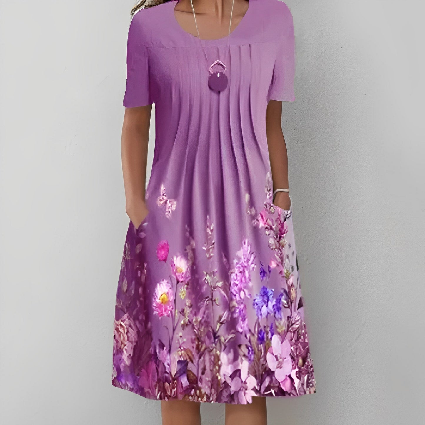 CM | Vestido midi con estampado floral