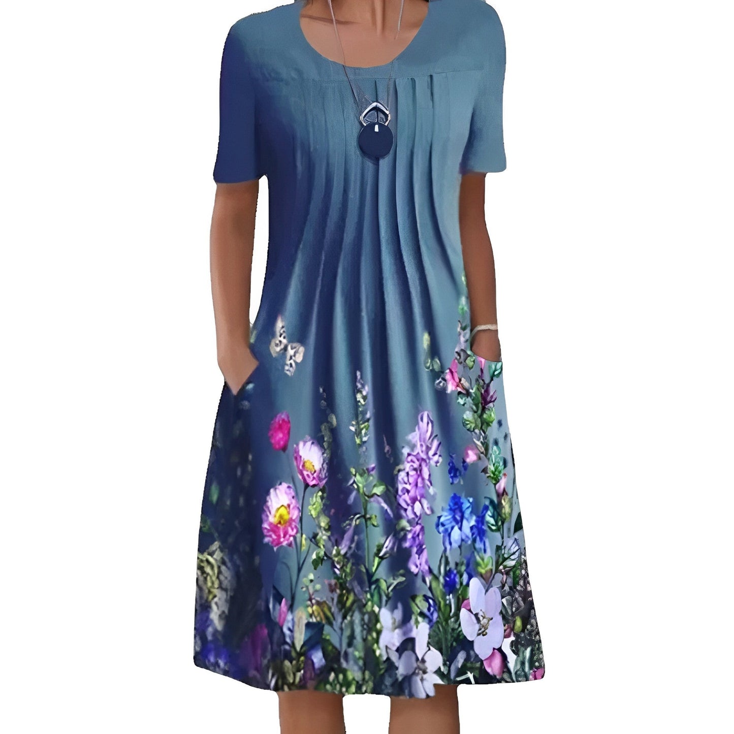 CM | Vestido midi con estampado floral