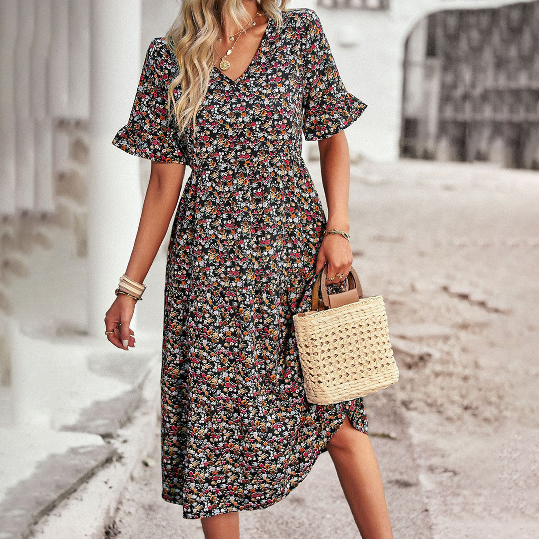 CM | Elegante vestido midi floral