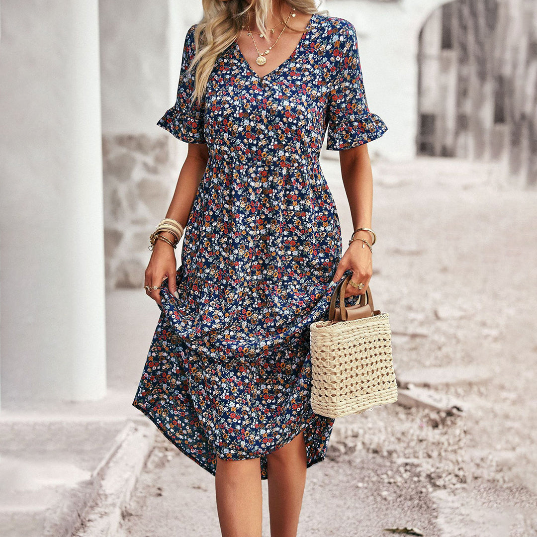 CM | Elegante vestido midi floral