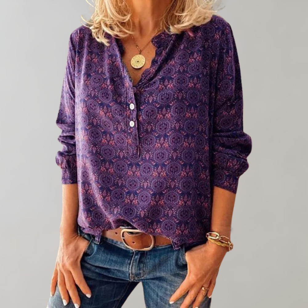 CM | Blusa clásica vintage para mujer