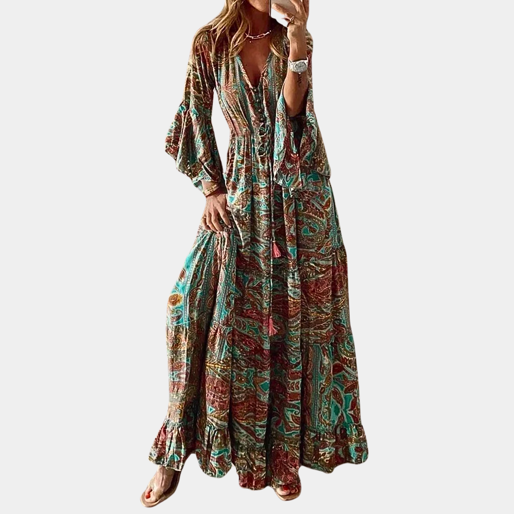 CM | elegante vestido largo bohemio de uso versátil