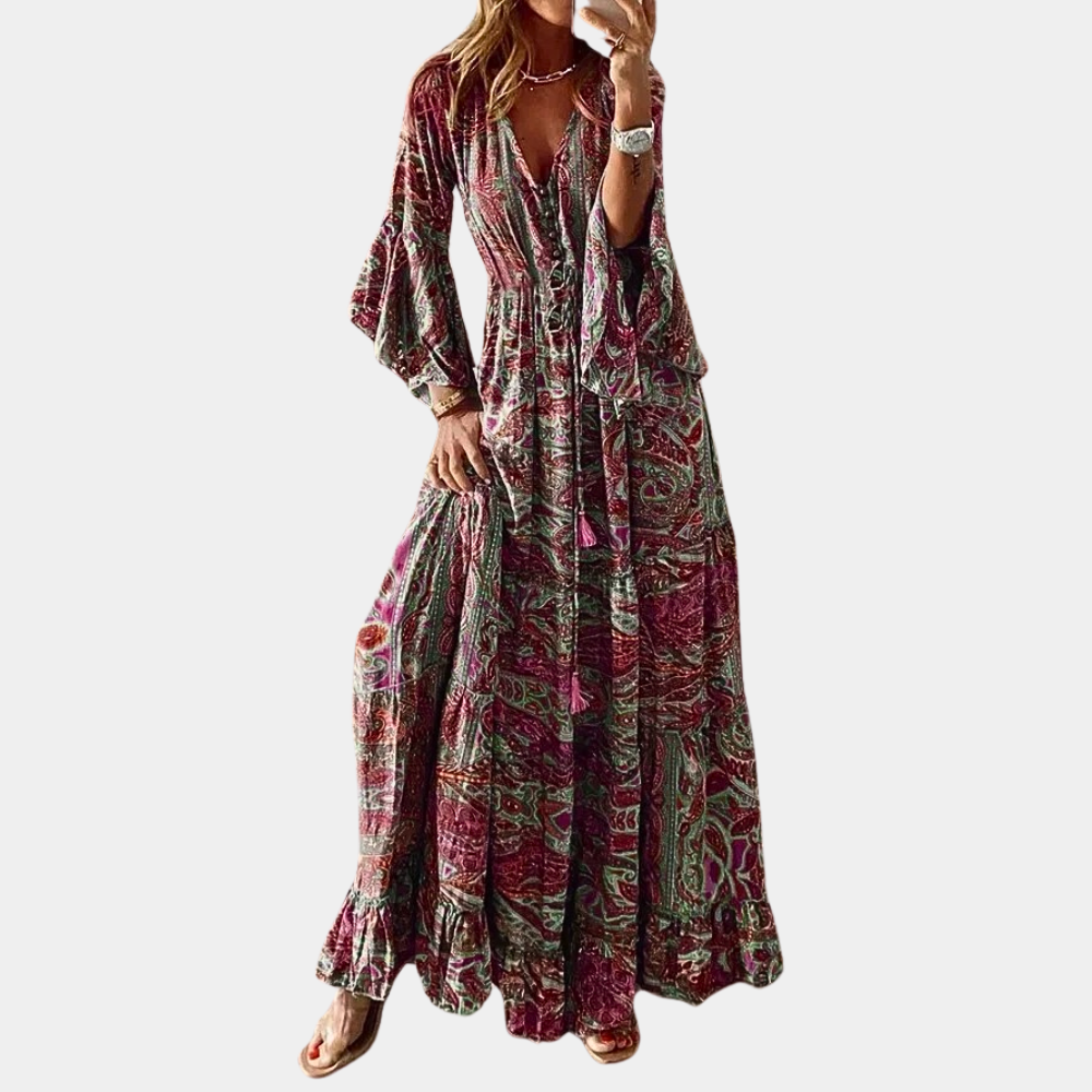 CM | elegante vestido largo bohemio de uso versátil