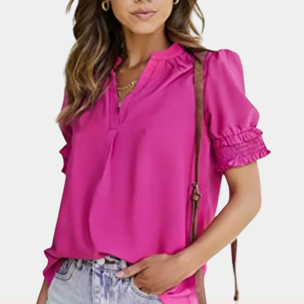 CM | Blusa básica con cuello en V para mujer