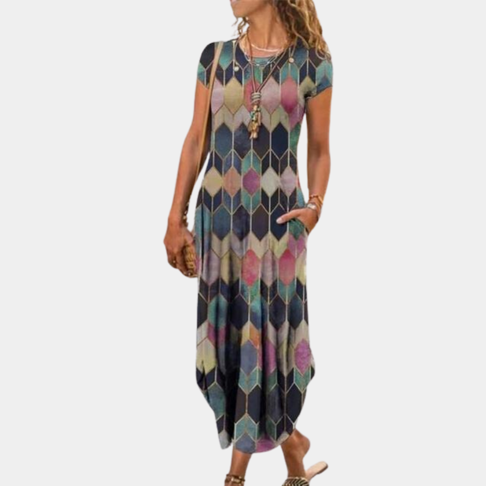CM | refinado detallado vestido largo de mujer
