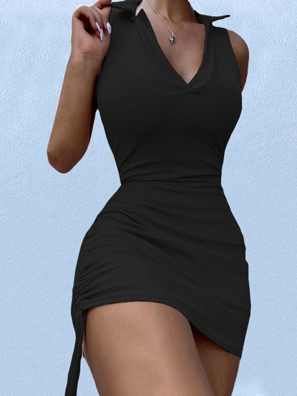 CM | Polo Mini vestido bodycon cuello en V