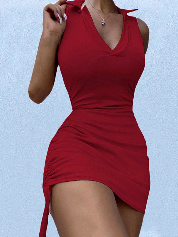 CM | Polo Mini vestido bodycon cuello en V