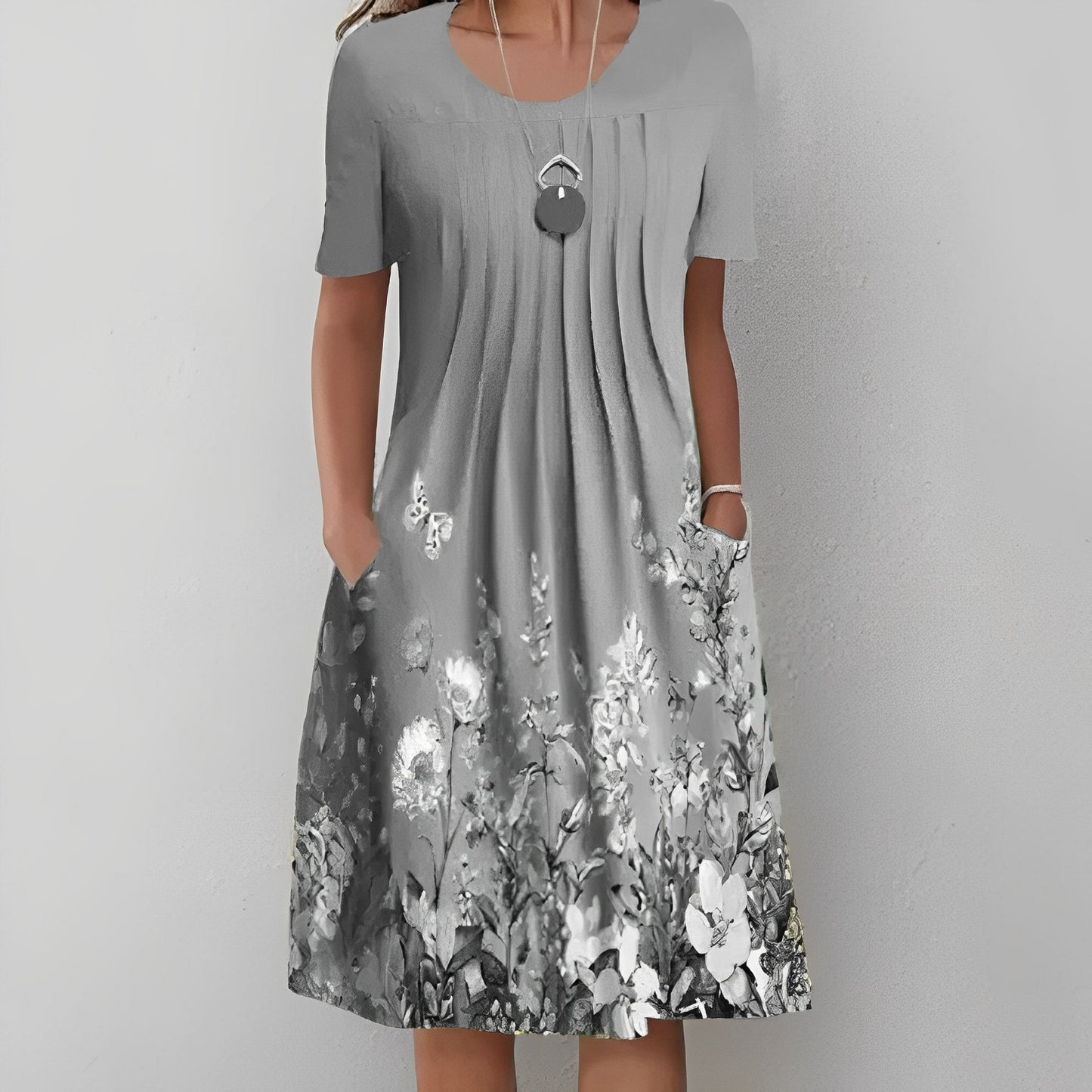 CM | Vestido midi con estampado floral