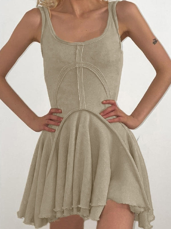 CM | Minivestido bodycon sin mangas patchwork