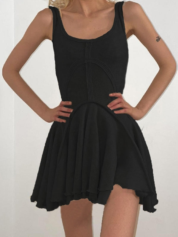 CM | Minivestido bodycon sin mangas patchwork