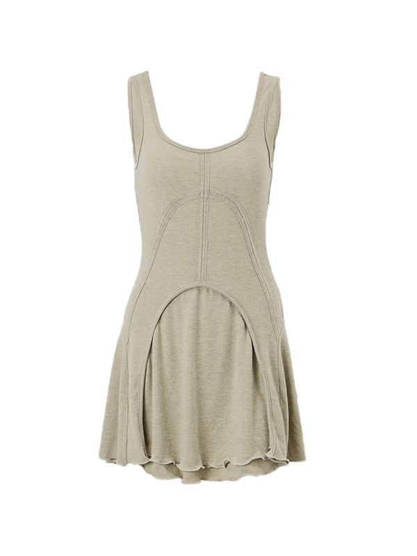 CM | Minivestido bodycon sin mangas patchwork