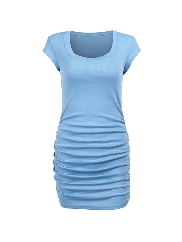 CM | Mini vestido bodycon sencillo con volantes