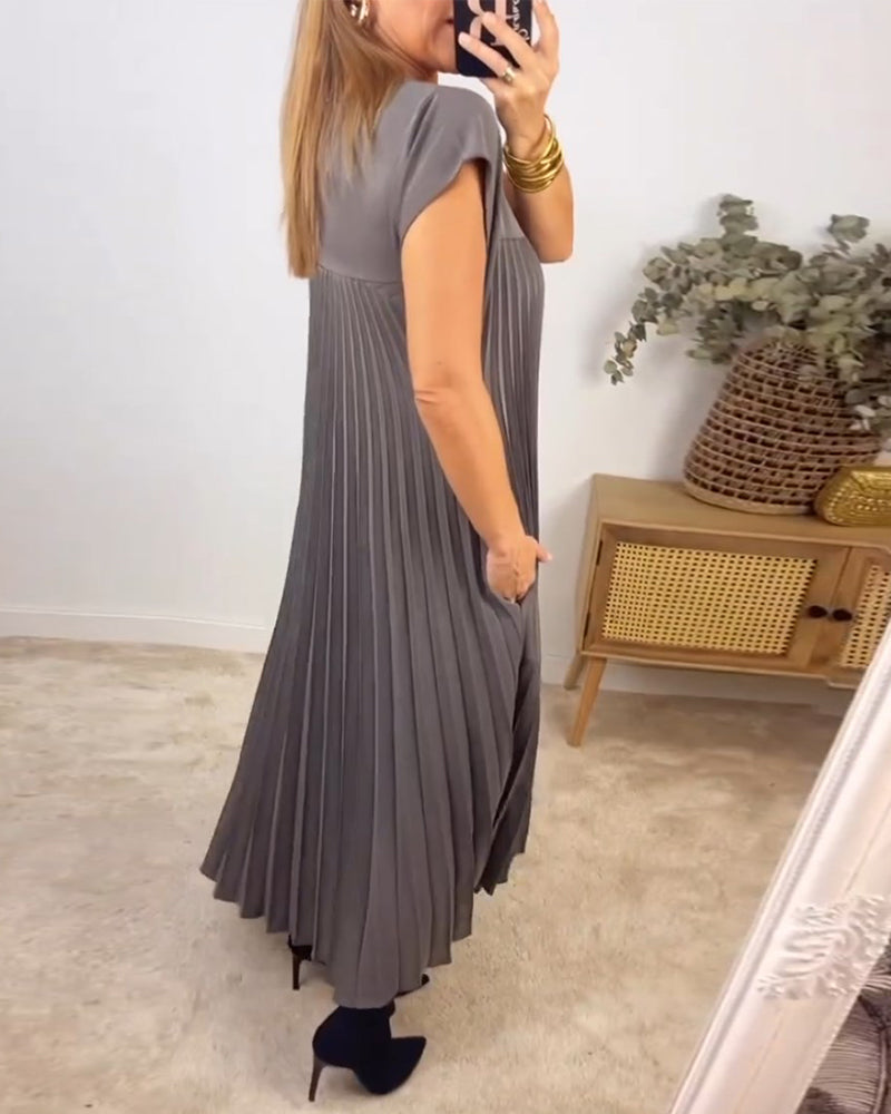 CM | Elegante maxi vestido plisado