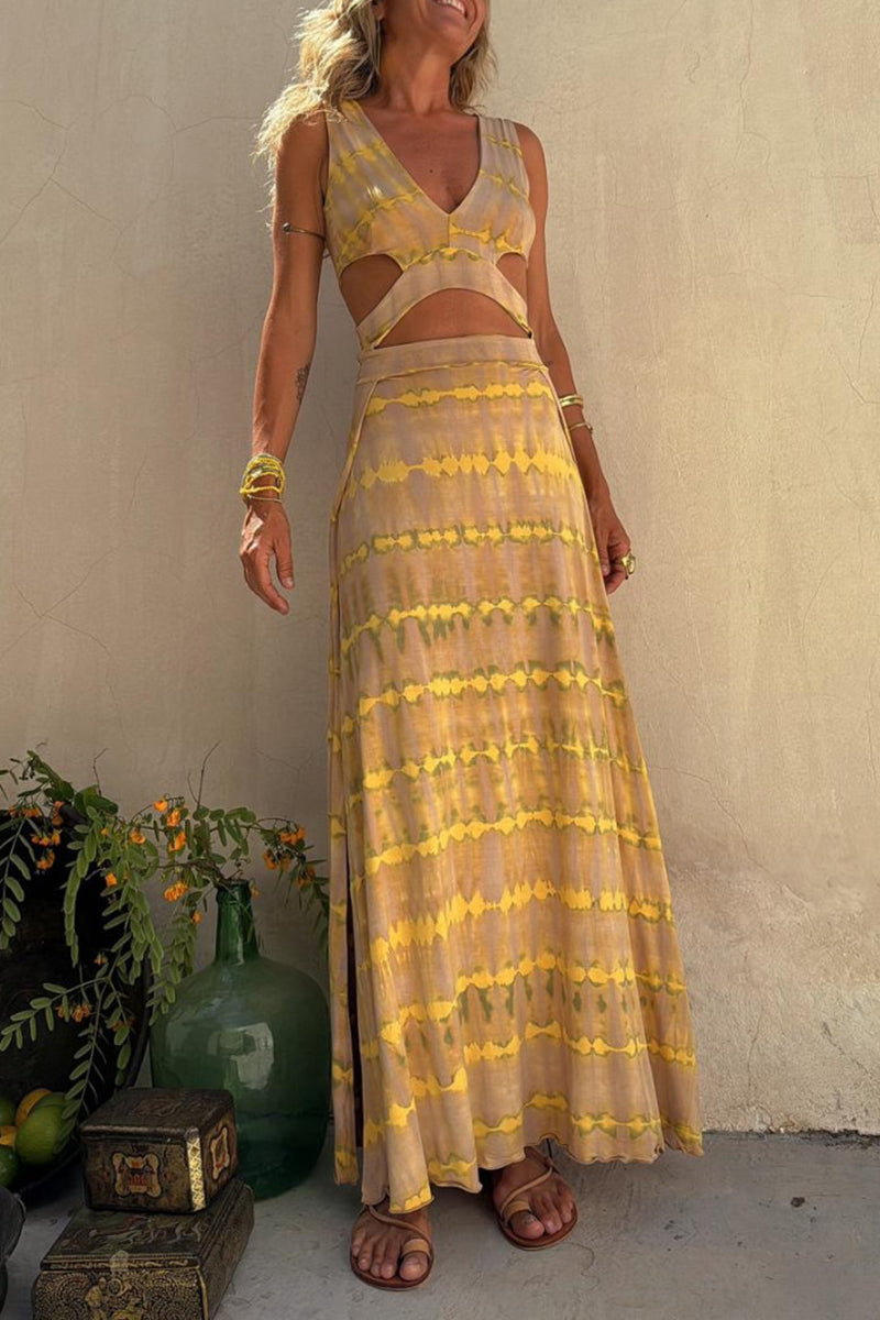 CM | Vestido maxi de escote bohemio