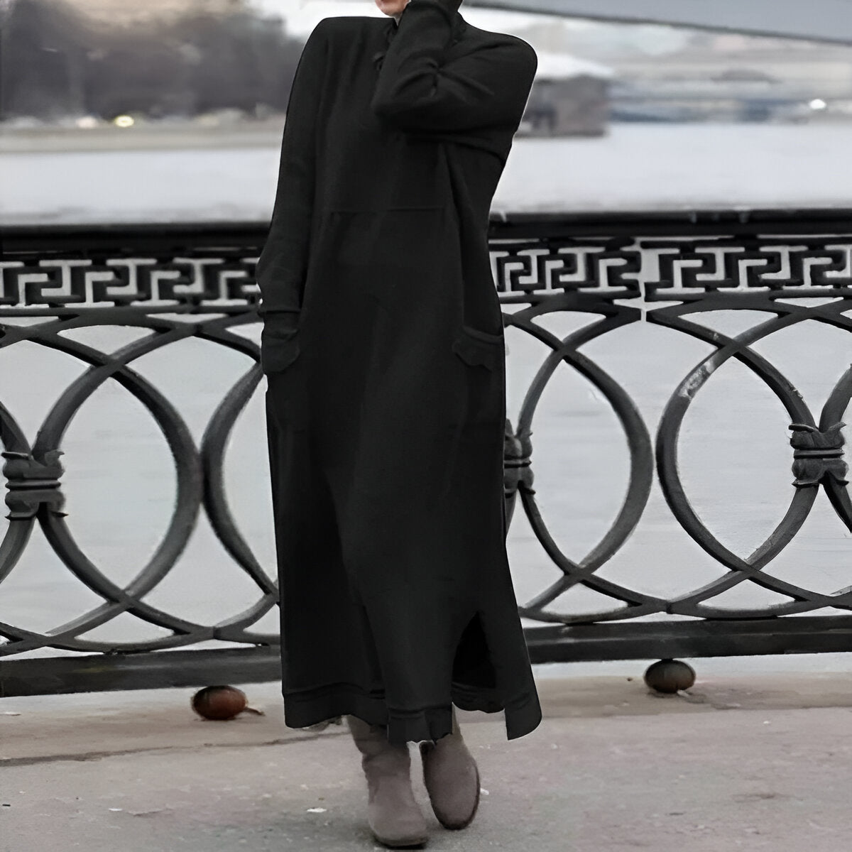 CM | Acogedor vestido sudadera de terciopelo