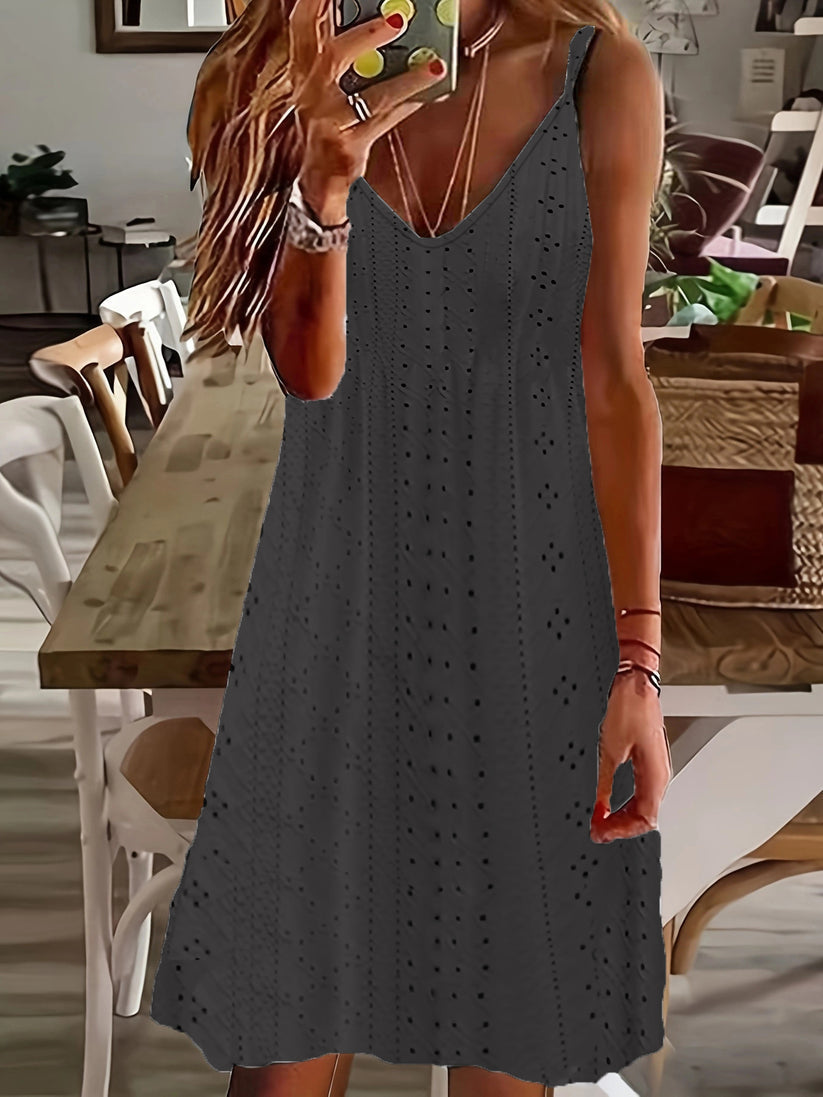 CM | Alexia - Tops de verano para mujer con tirantes en jacquard hueco y tops monocolor