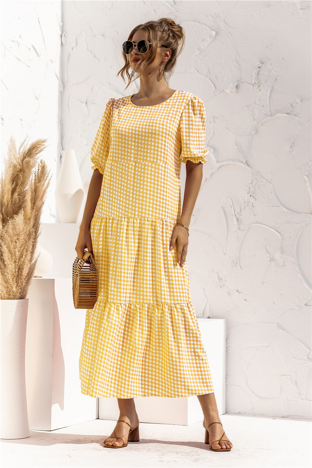 CM | Vestido midi de cuadros para todos los días