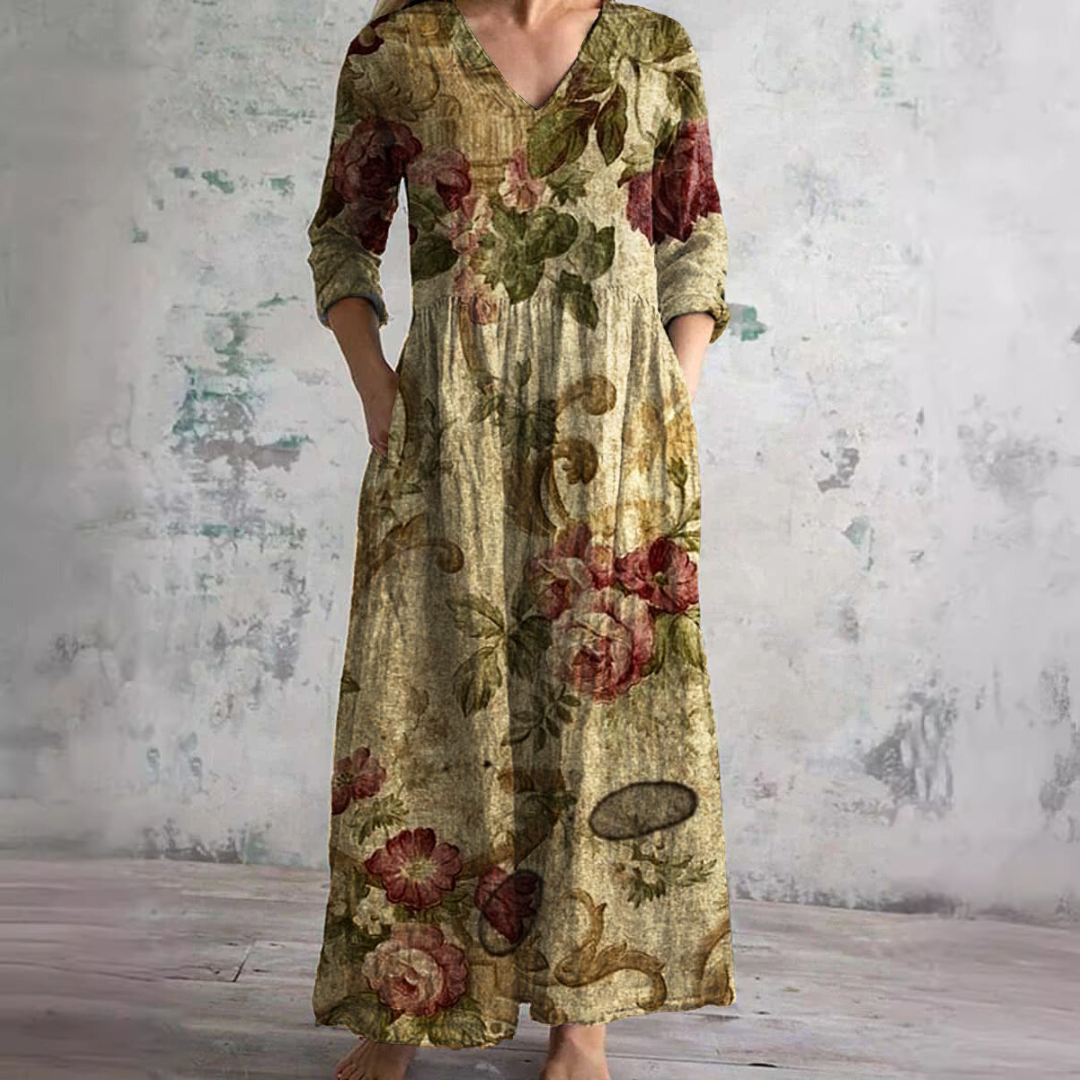 CM | Vestido maxi floral atemporal