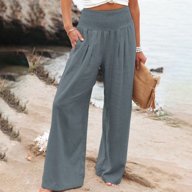 CM | Pantalones con pernera ancha y cintura alta