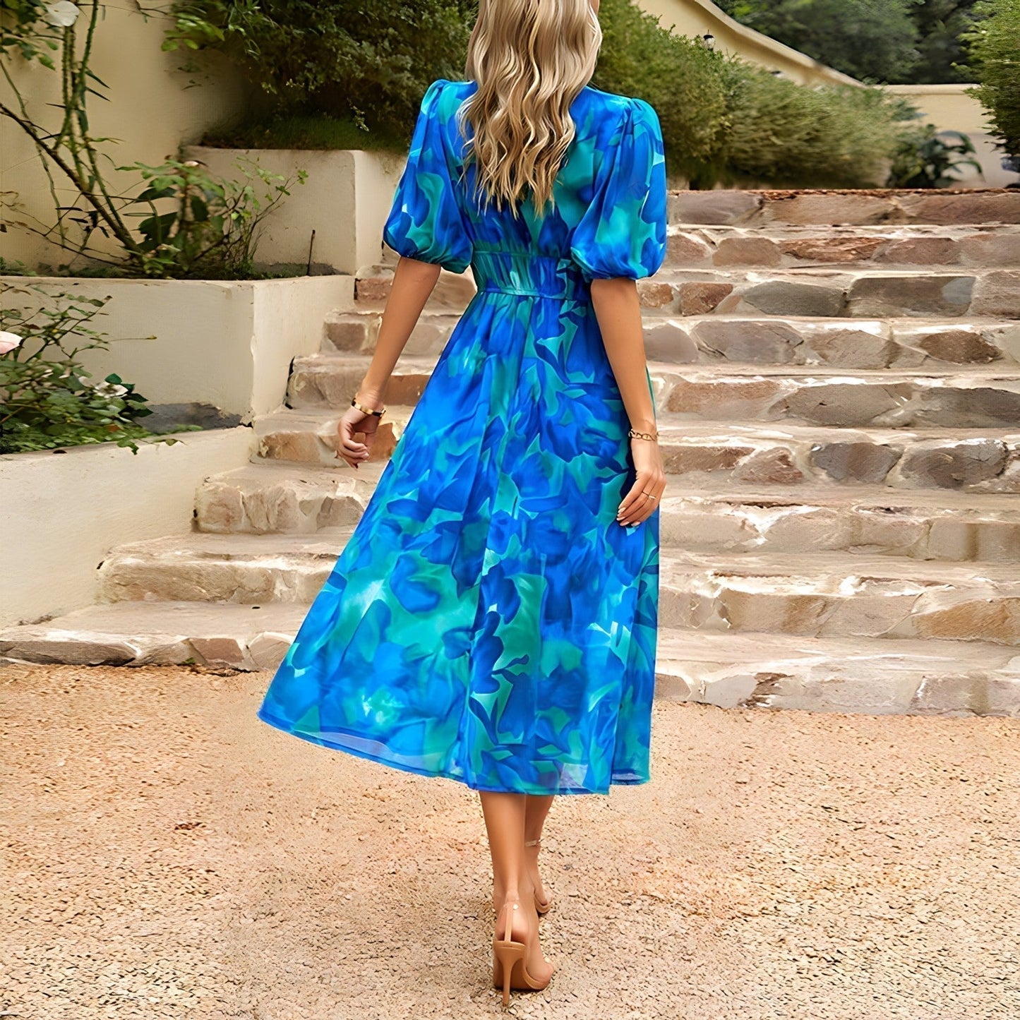 CM | Vestido midi con escote en V