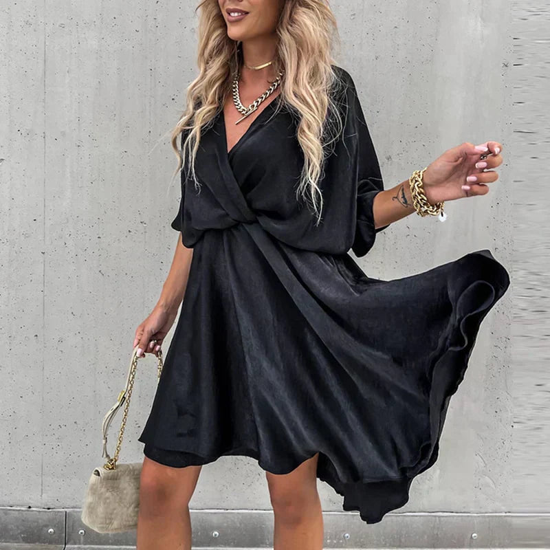 CM | Chic mini vestido de verano con cintura alta