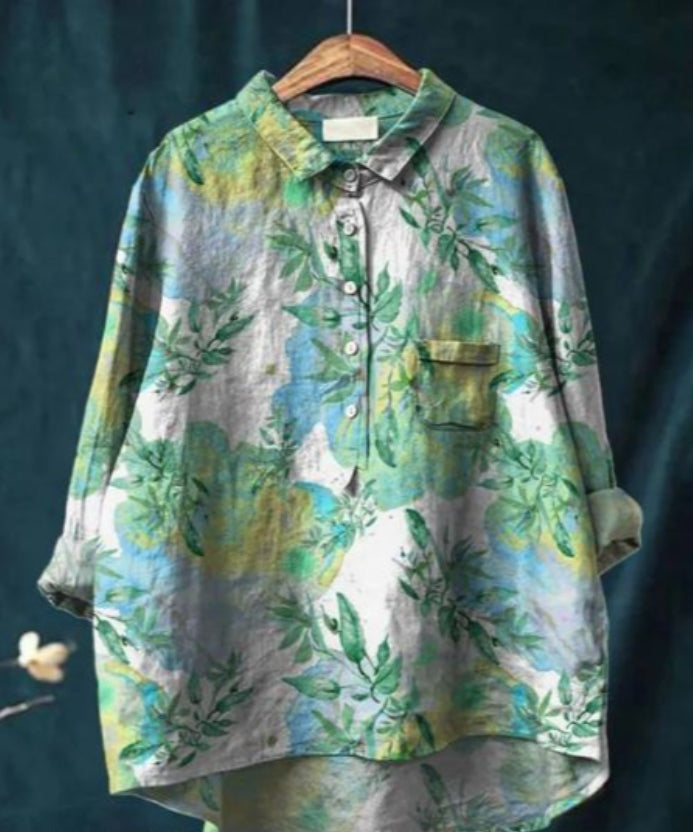 CM | Blusa chic de seda con flores
