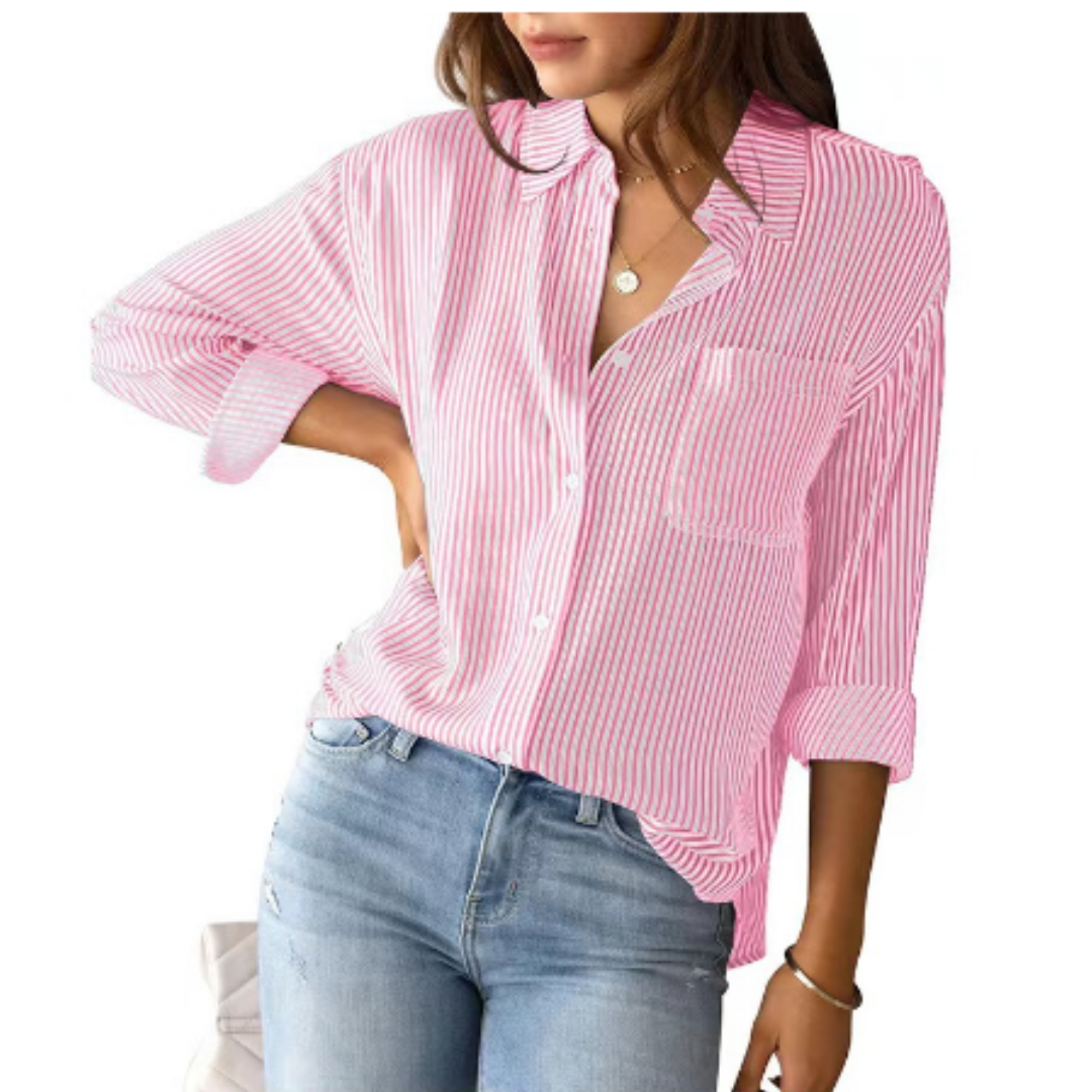 CM | blusa casual a rayas para mujer