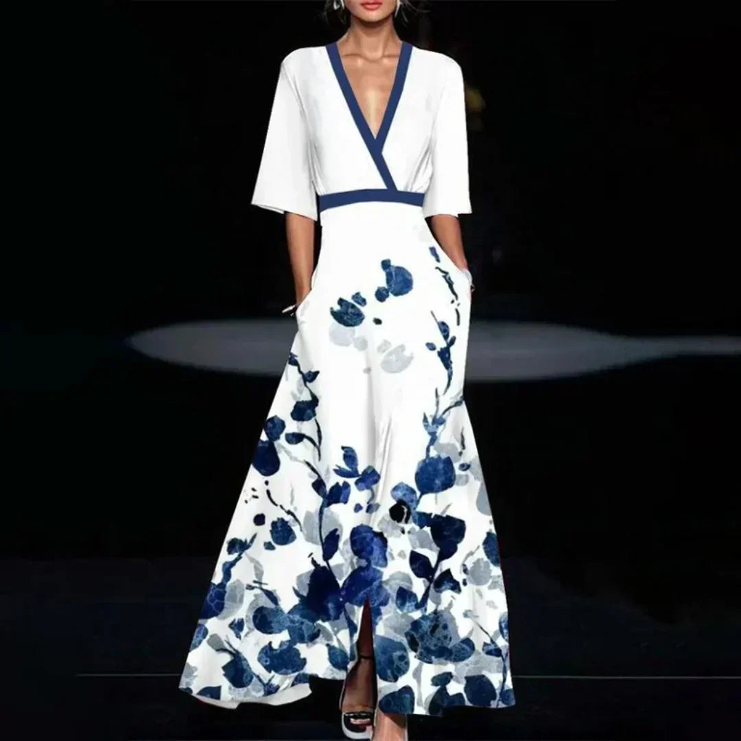 CM | Elegante maxi vestido con estampado floral