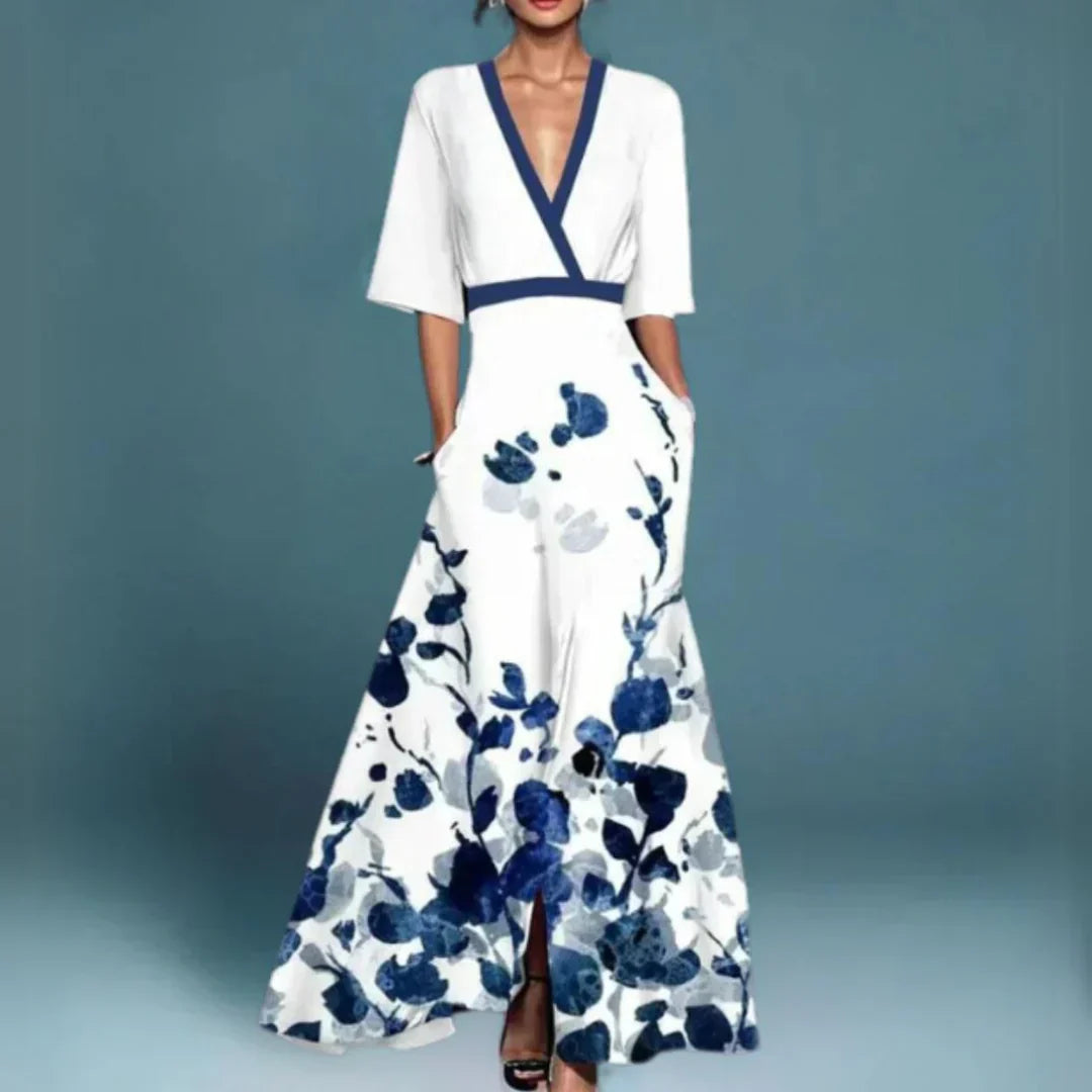 CM | Elegante maxi vestido con estampado floral