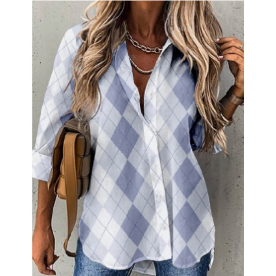 CM | Blusa casual a cuadros