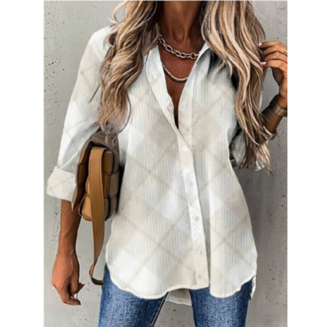 CM | Blusa casual a cuadros