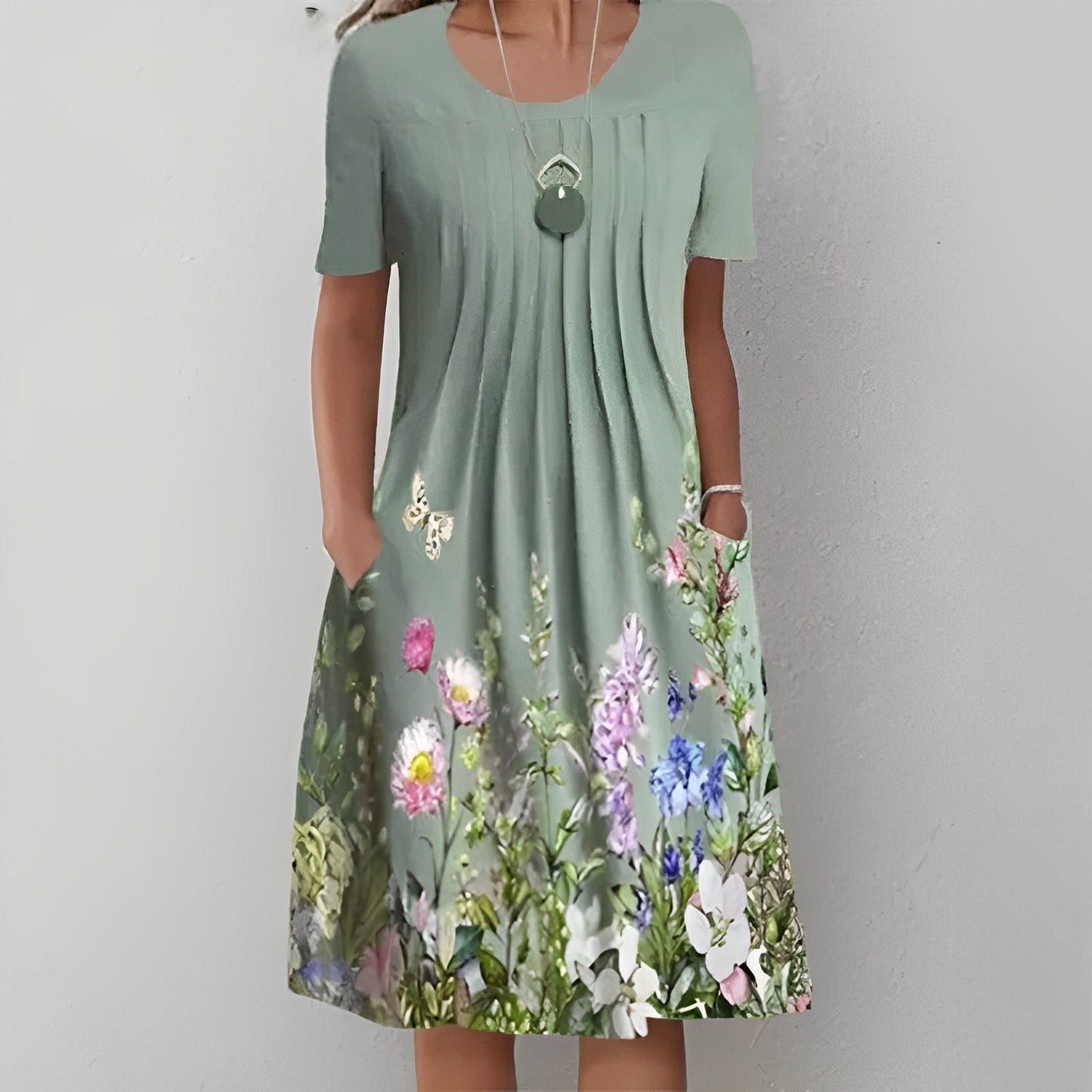 CM | Vestido midi con estampado floral