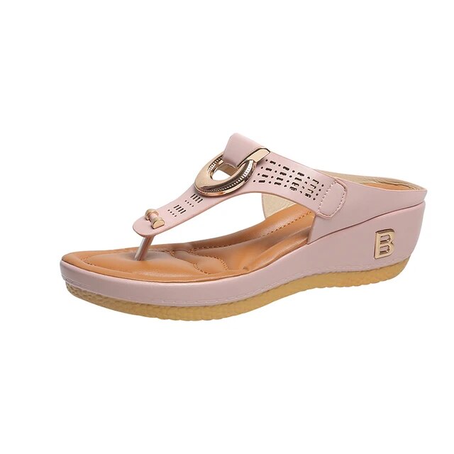 CM | - Sandalias con plataforma de piel